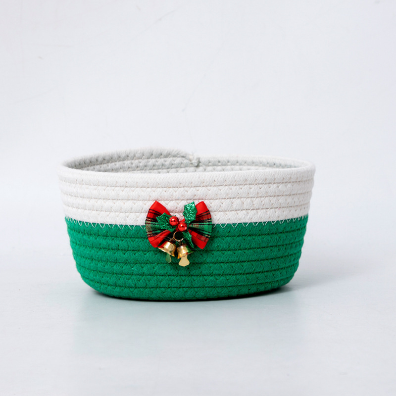 Cotton rope Christmas snack basket