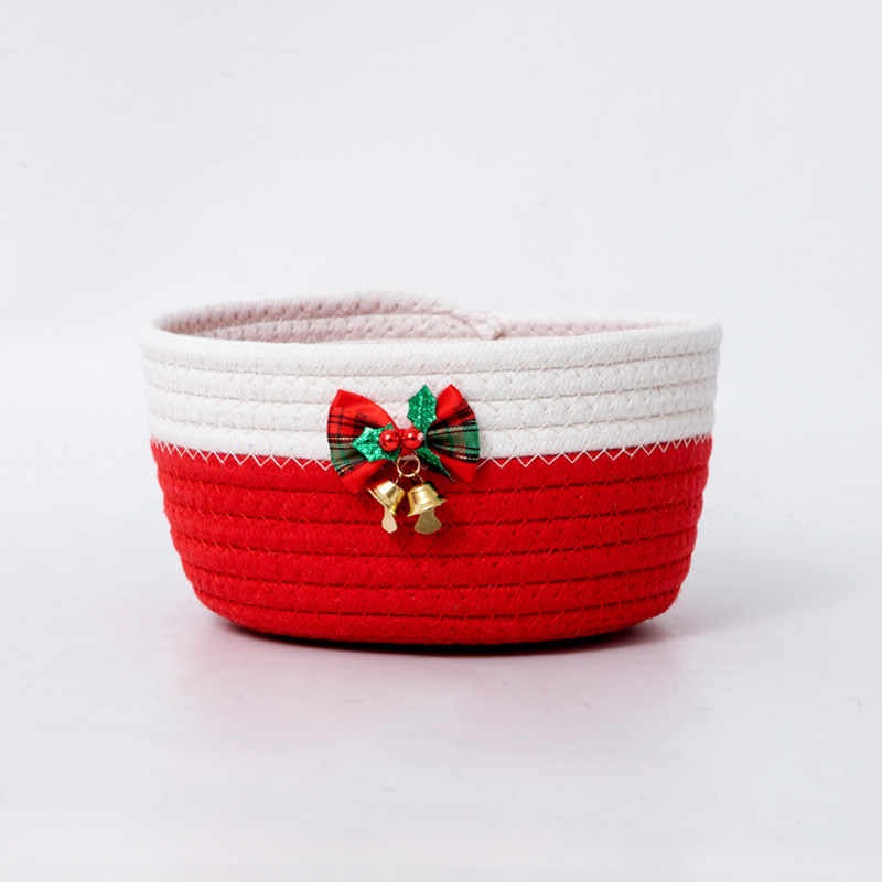 Cotton rope Christmas snack basket