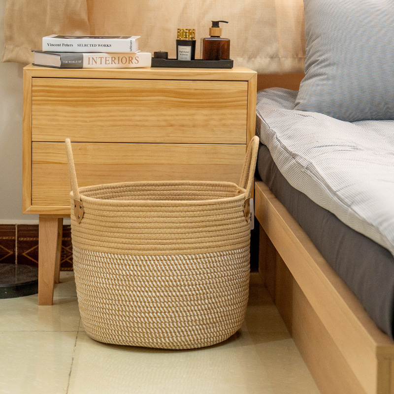 Large multifunctional cotton rope basket