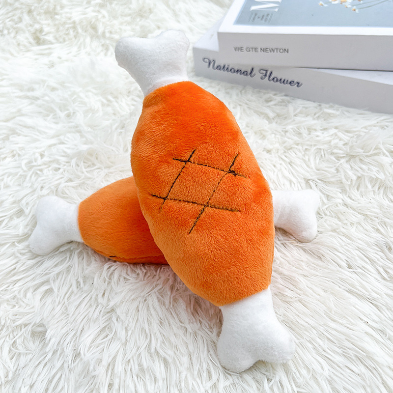 Double Chicken Leg Plush Squeaky Toy