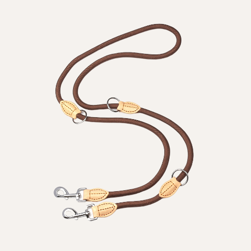Multifunctional Dual-Ended Genuine Leather Dog Leash