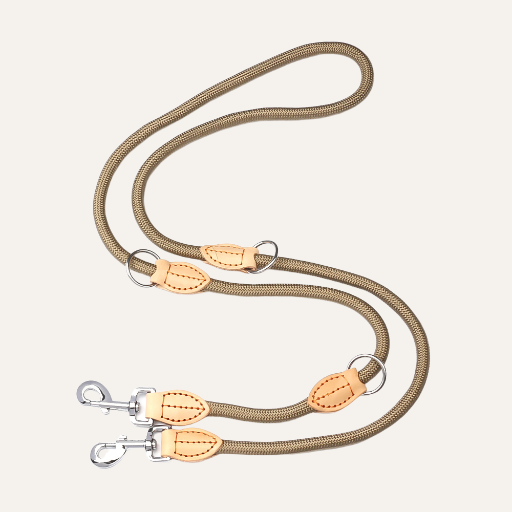 Multifunctional Dual-Ended Genuine Leather Dog Leash