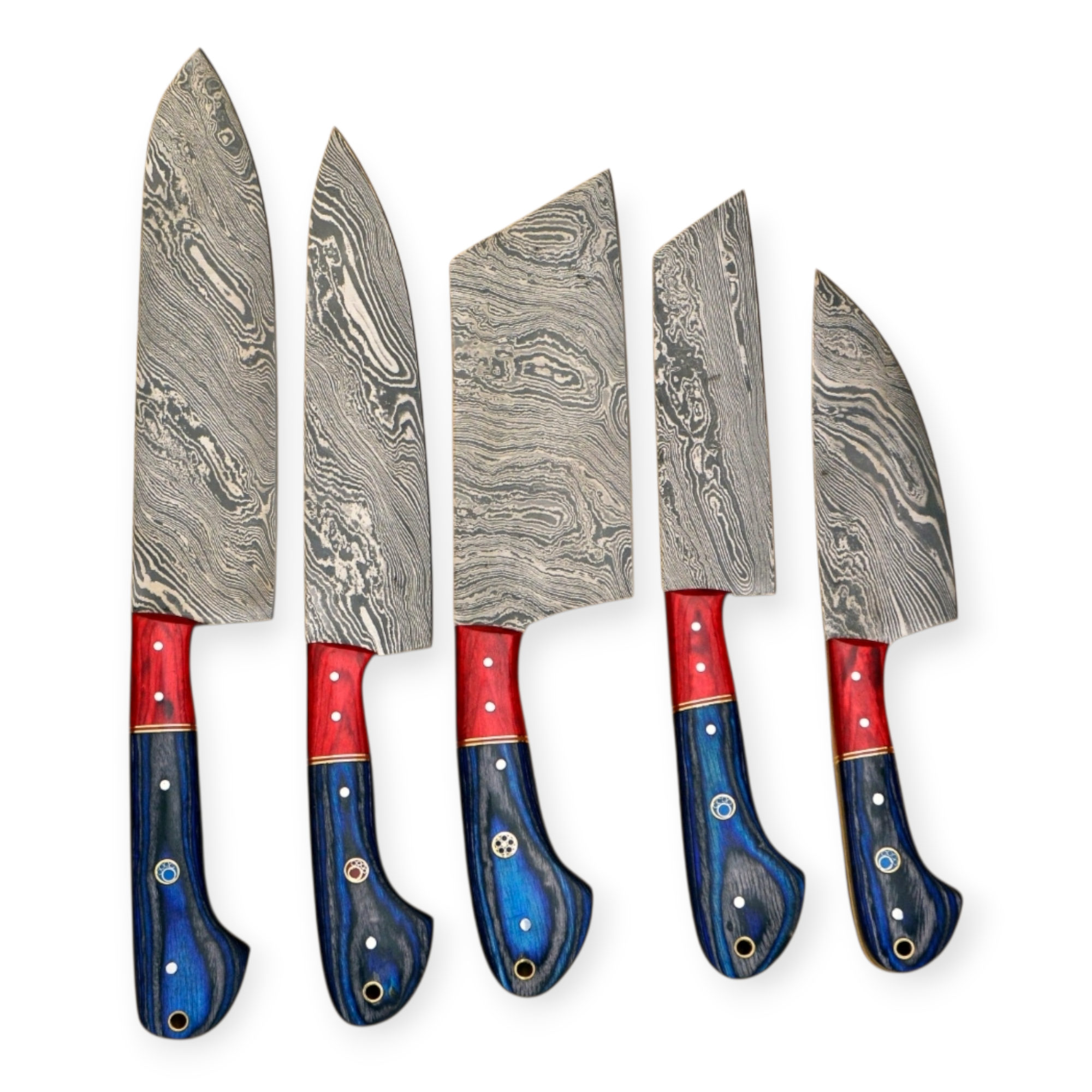 Damascus Steel Kitchen Knife Set