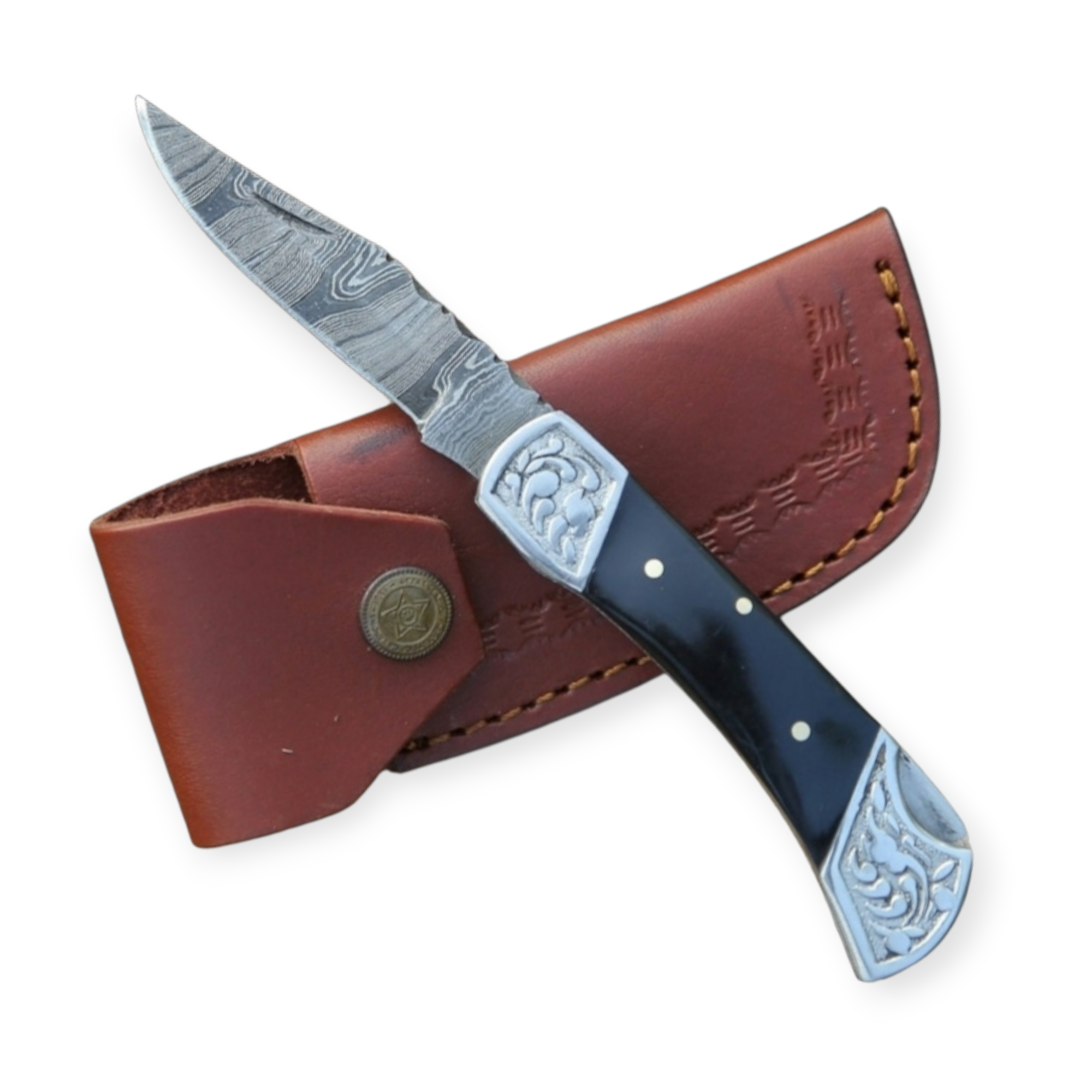 Damascus Folding Pocket Knife