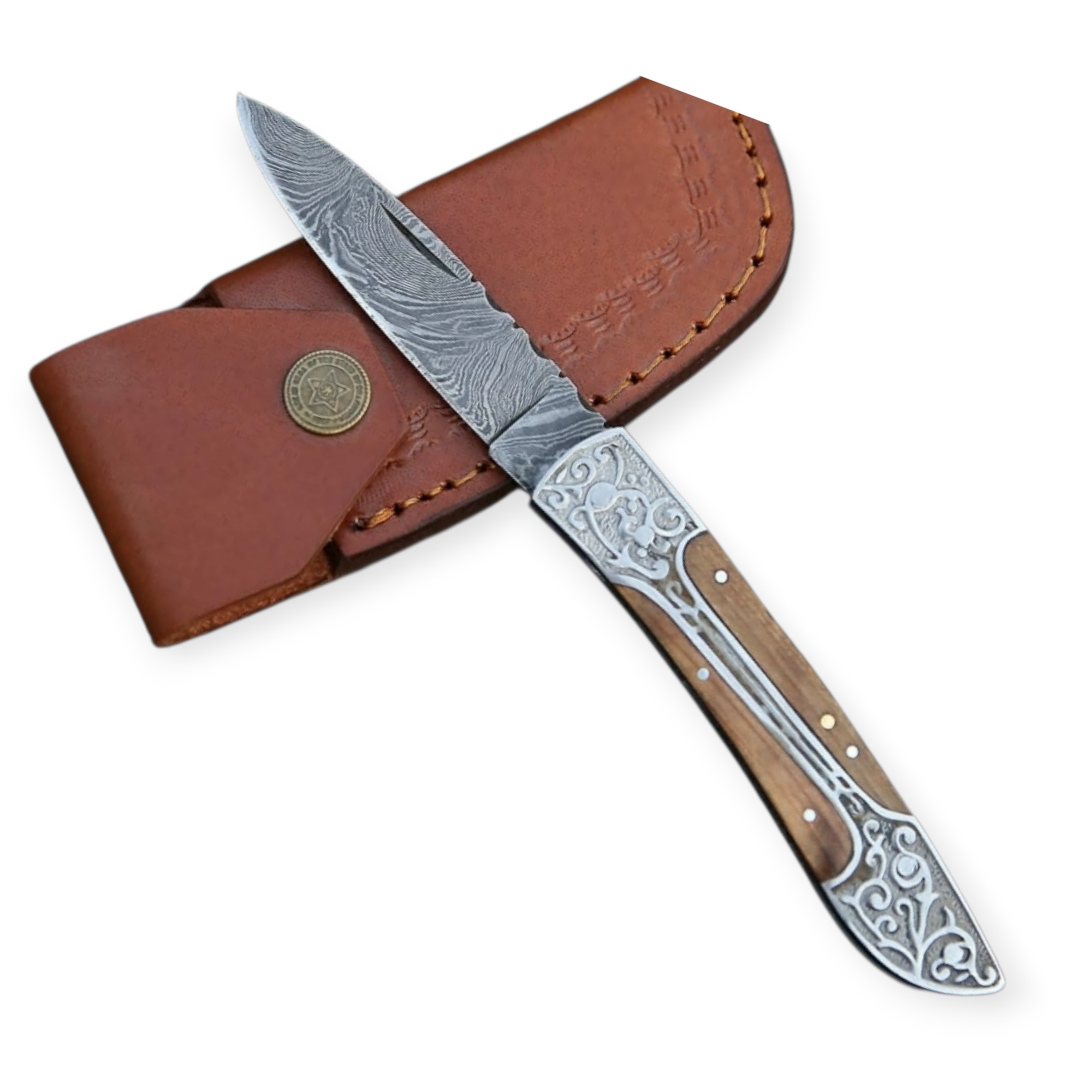 Damascus Folding Knife