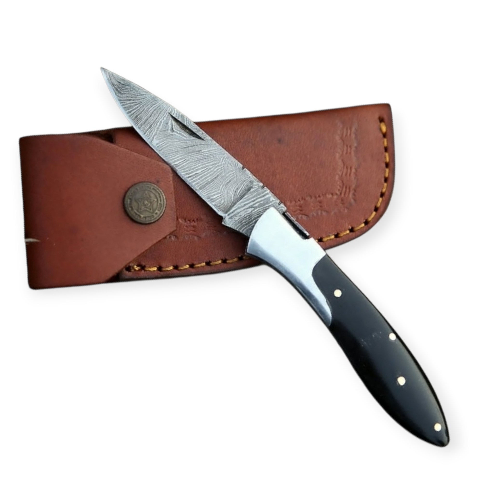 Damascus Steel Folding Knife