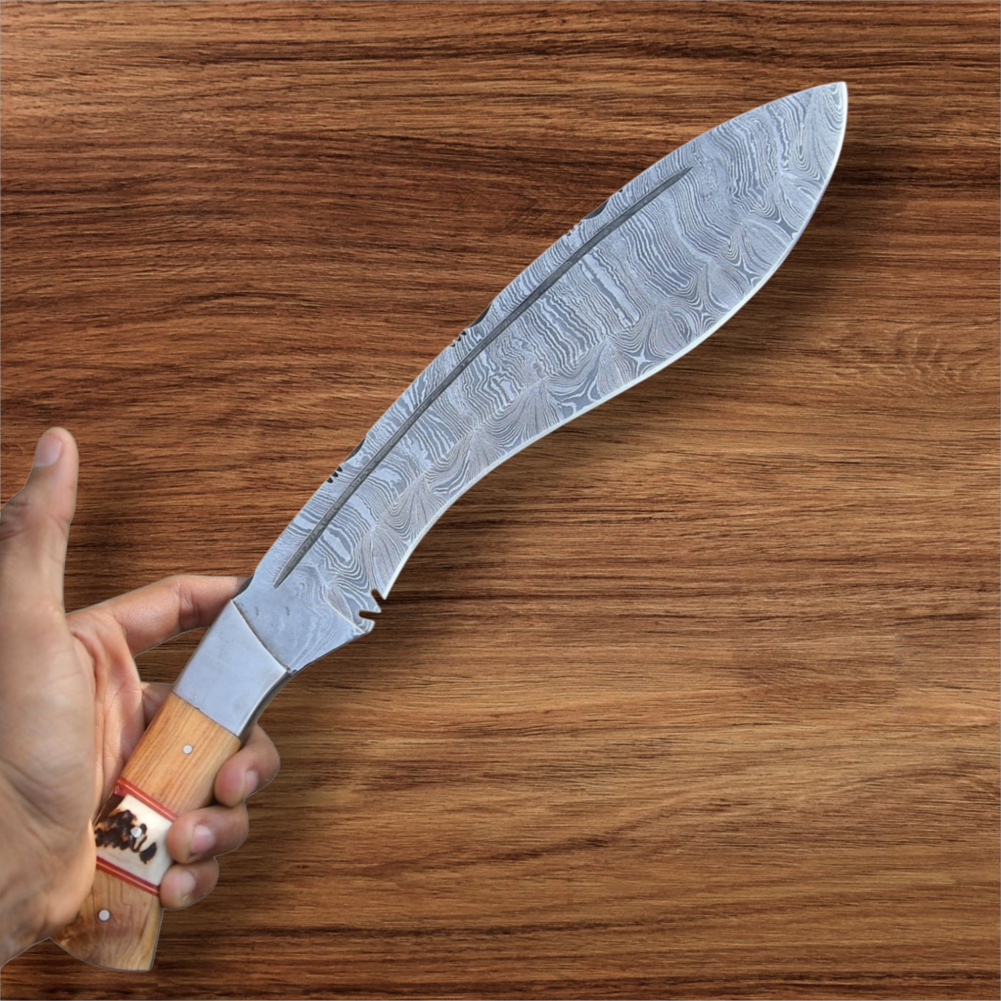 Damascus Steel Kukri Knife