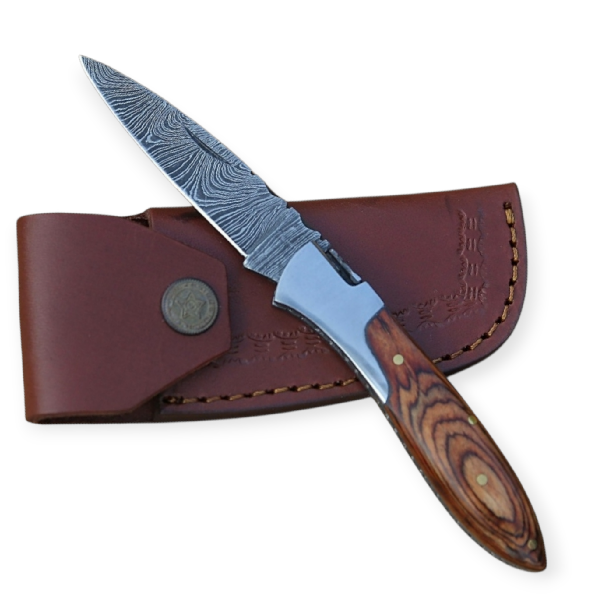 Damascus Steel Folding Knife