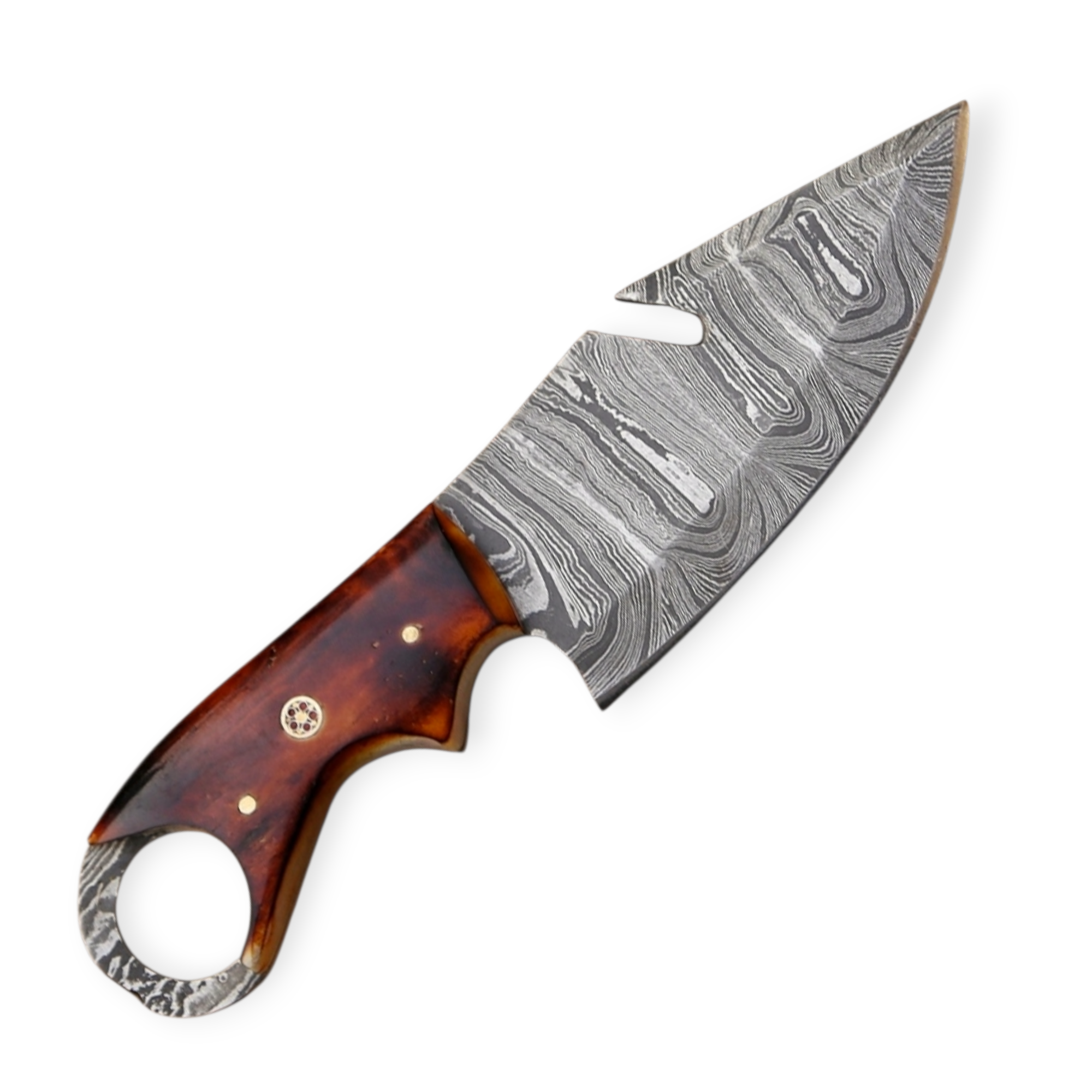 Damascus Steel Hunting Guthhok Knife