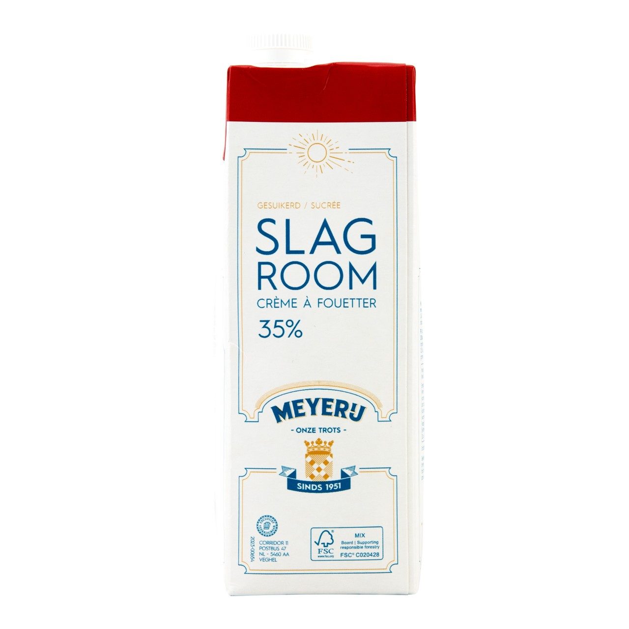 Slagroom met suiker 35% 