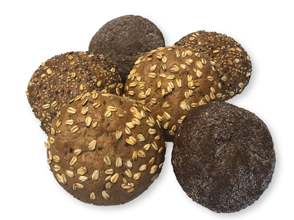 Volkoren trio 6 stuks zachte broodjes