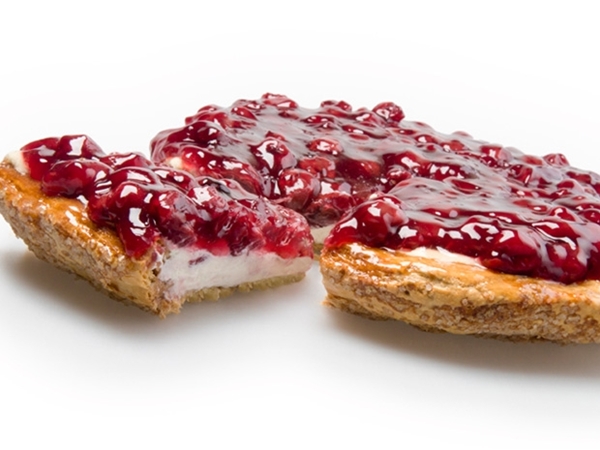 Kersen verkeerd op korst vlaai