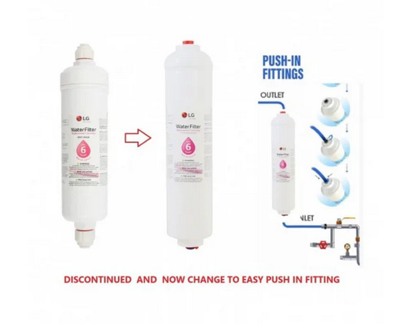 ADQ73693903 LG Fridge External Inline Water Filter - ADQ73693901