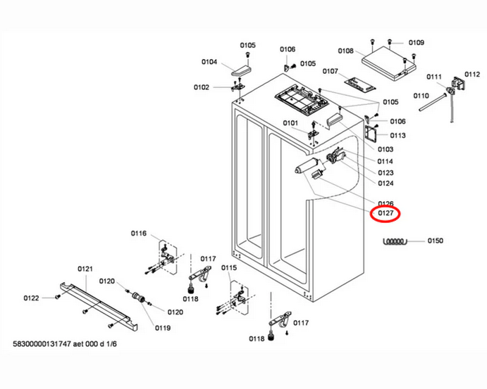 00640565 Bosch Fridge Water Filter Aqua Blue CS-52WF H20