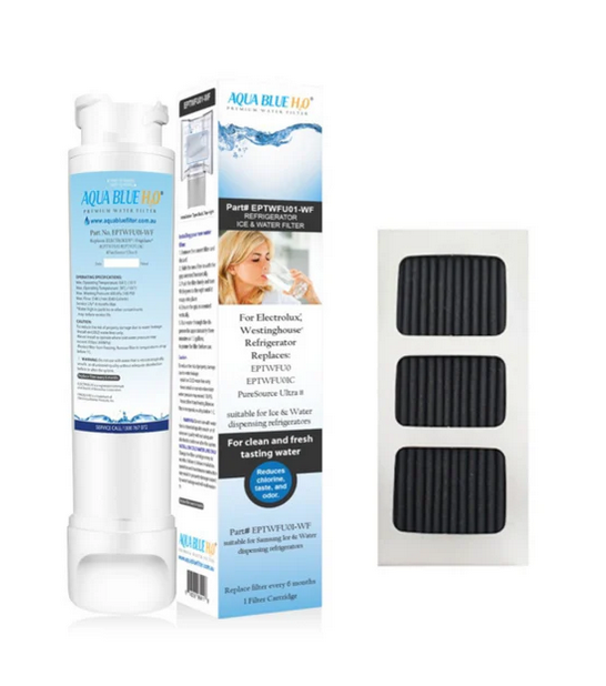 242047806 Electrolux, Westinghouse Fridge Water Filter & Air Filter Set , Aqua Blue 