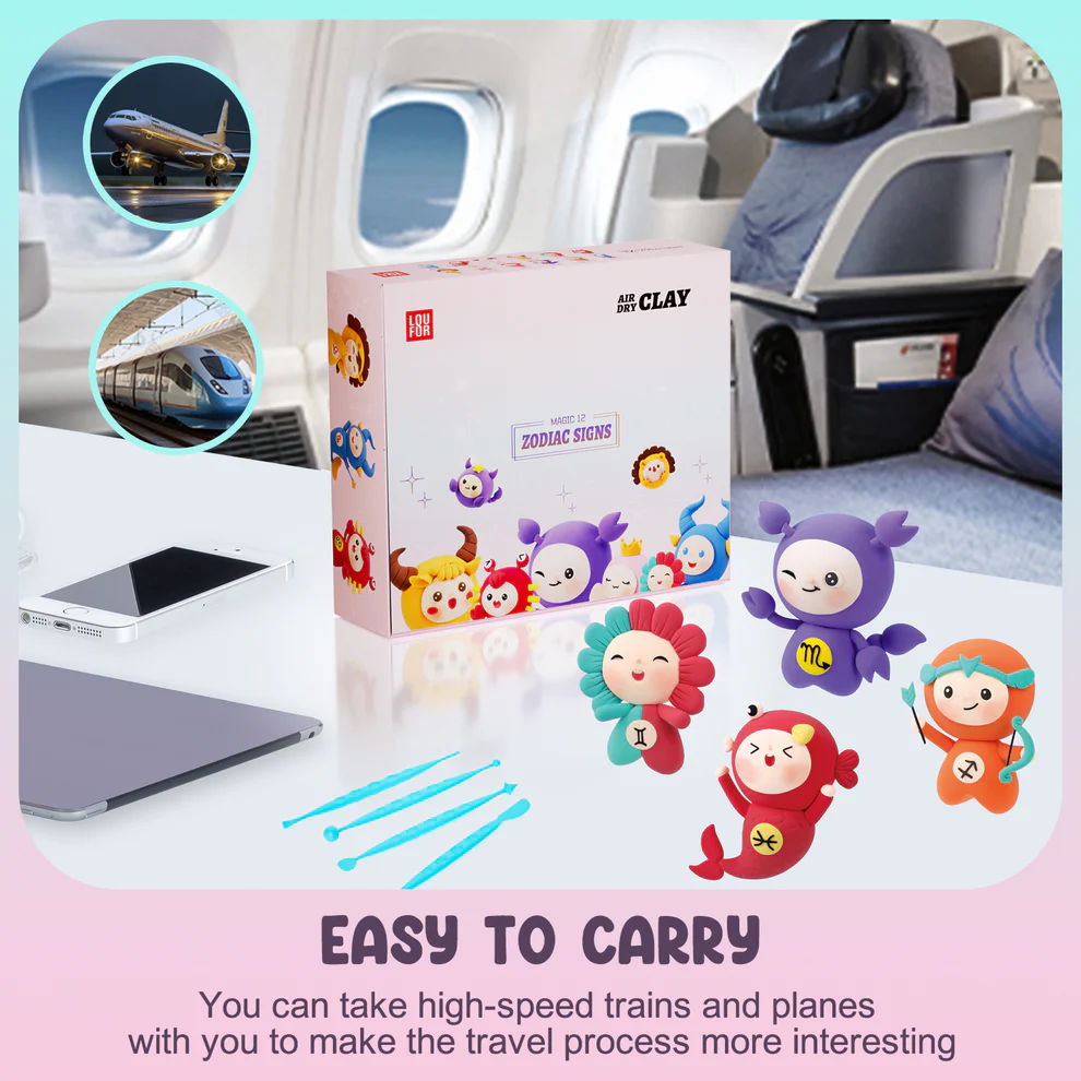 Magic Zodiac Signs Air Dry Clay for Kids – Creative DIY Craft Toy | Birthday Return Gift | Toymi