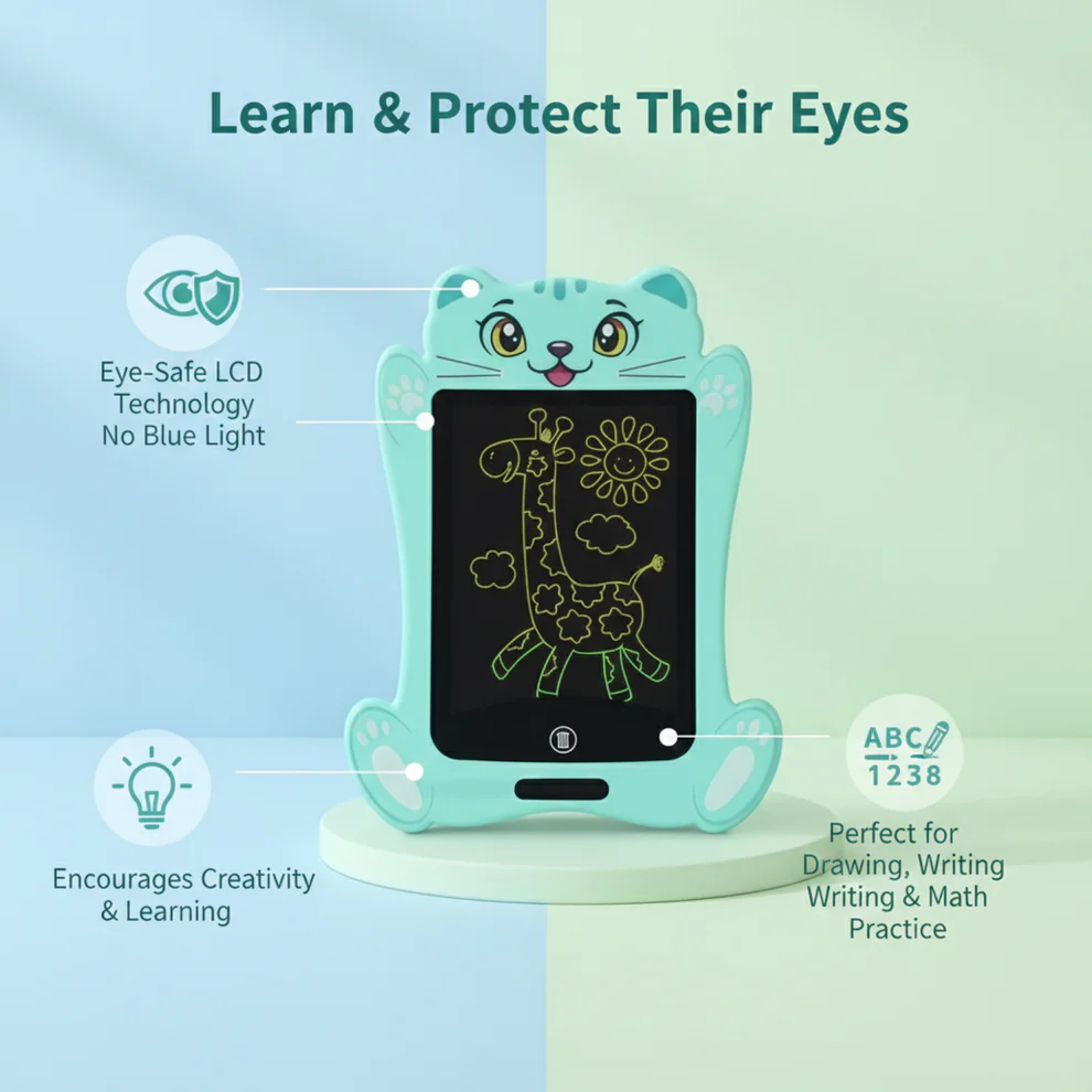 Kids LCD Writing & Drawing Tablet – Reusable Digital Drawing Pad | Educational Toy & Birthday Return Gift | Toymi