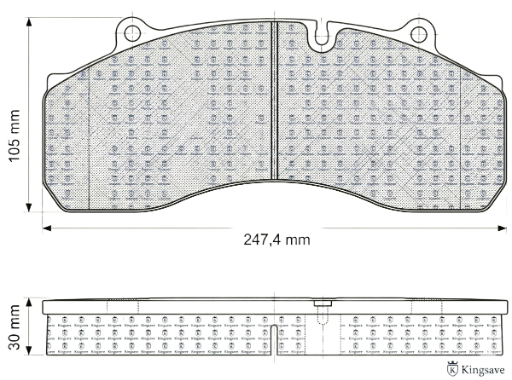 WVA 29176 Disc brake pad kit FOR Saf tailer