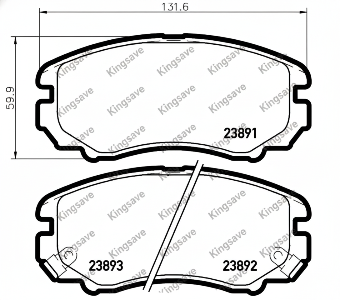 581012CA11 Brake pad set, gasket OE number by HYUNDAI, HYUNDAI (BEIJING), KIA