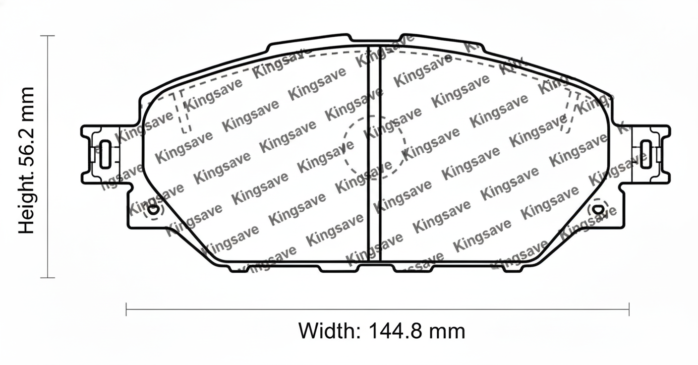 TOYOTA  - 04465-0K380 - Front axle Disc brake pad set