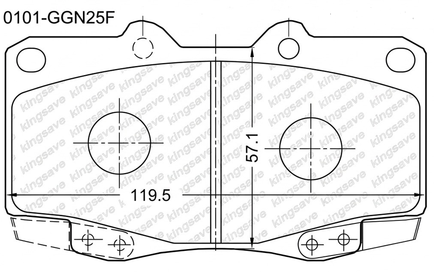 04465-0K020 Brake Pad Set, disc brake Hilux