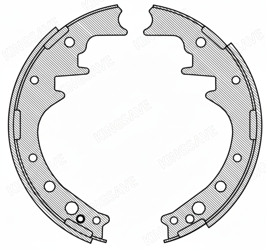  04495-26021 Rear drum brake shoe, high quality.
