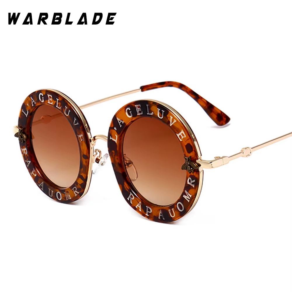 Retro Round Leopard Print Sunglasses