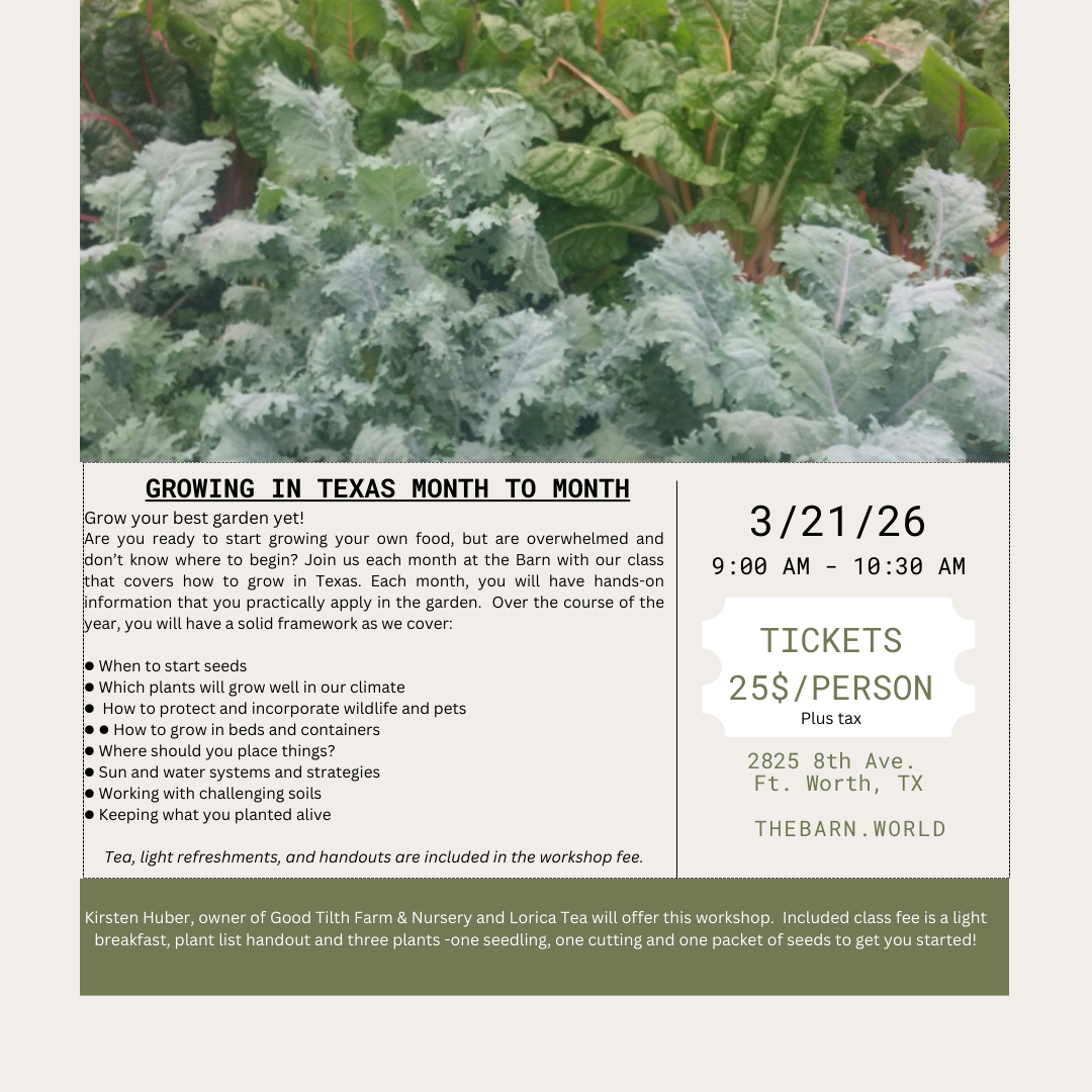Texas Garden Month to Month