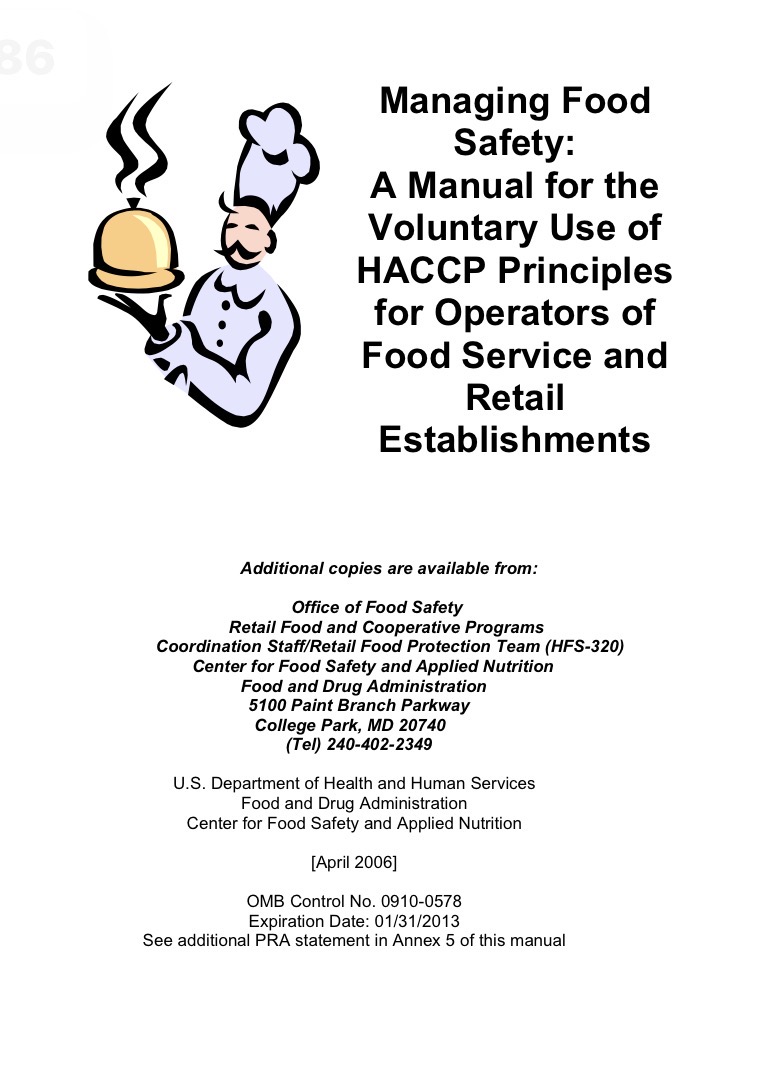 FDA HACCP MANUAL