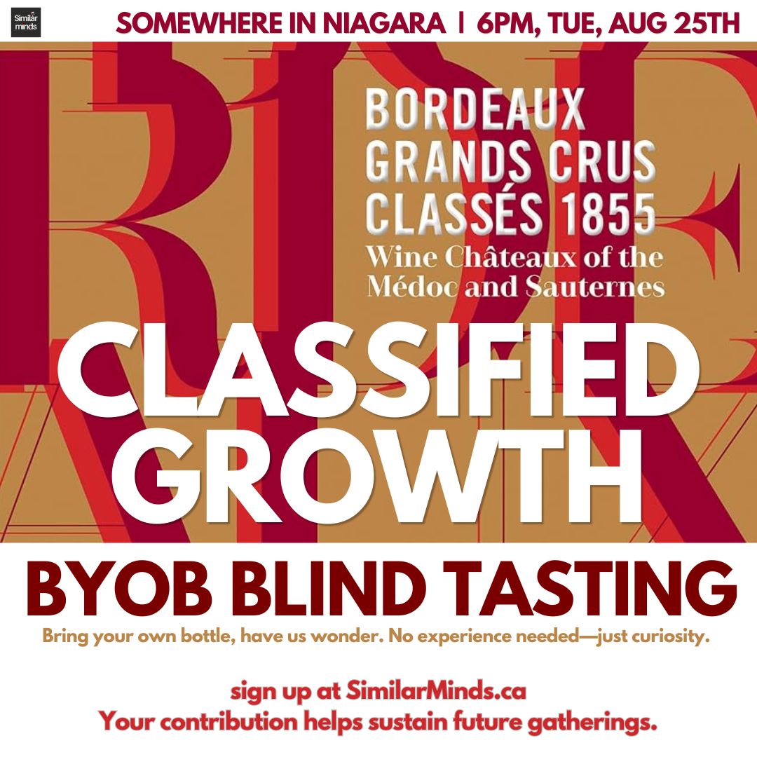 Aug 25 1855 Legacy Bordeaux Classified Wine Blind Tasting @ Niagara
