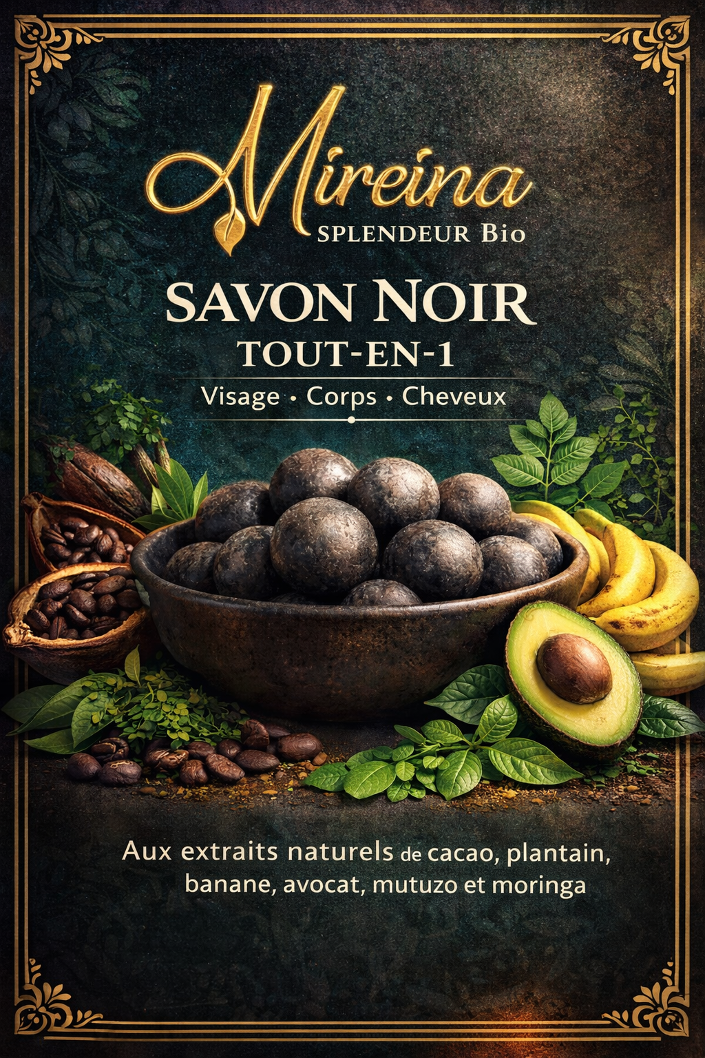 Savon Noir Mireina Splendeur Bio 