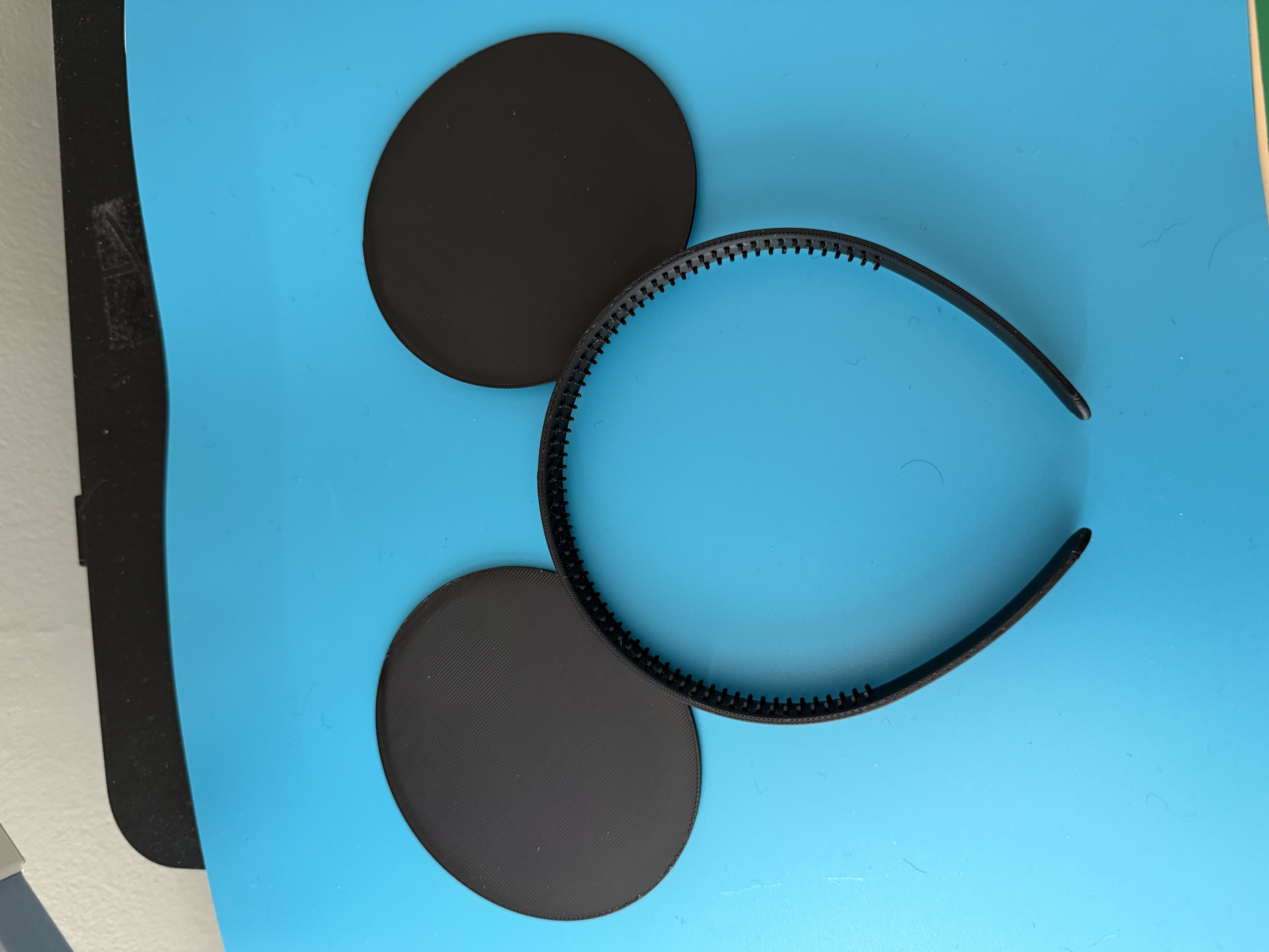 Minimalist Round Ear Headband | Lightweight 3D Printed Headband | DIY Customizable Ears | Costume & Festival Headwear