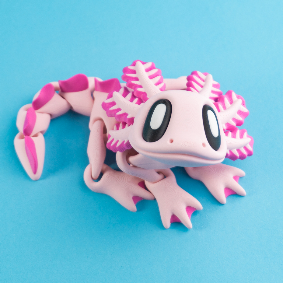 Magnetic Axolotl Fidget Toy With Seaweed House Flexible Articulating Sensory Pet Axolotl 