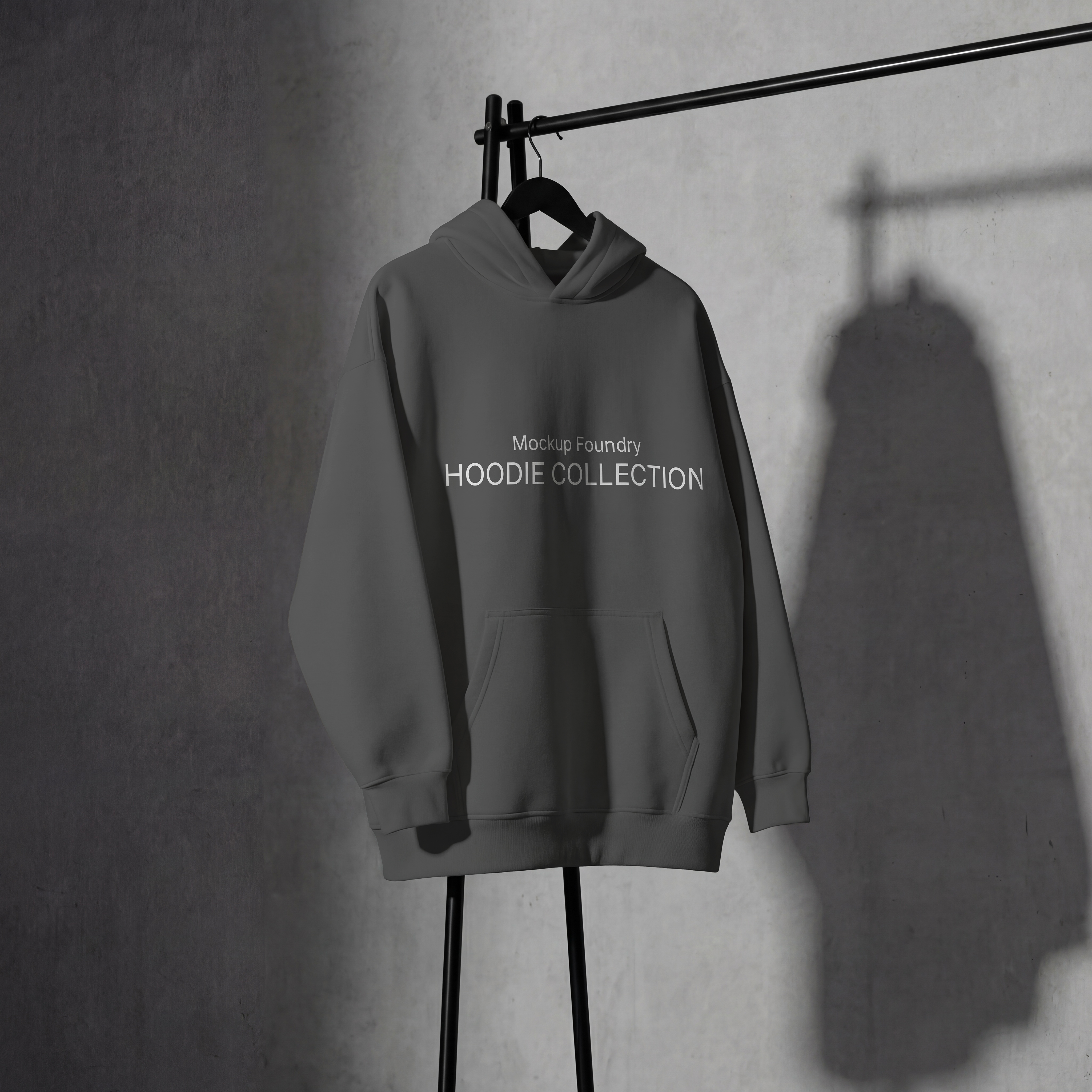Hanging Hoodie Mockup PSD — Smart Object Template