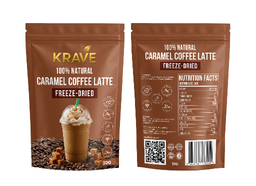 CARAMEL COFFEE LATTE CRUNCH-CUBE SNACK (FREEZE DRIED CARAMEL COFFEE LATTE)
