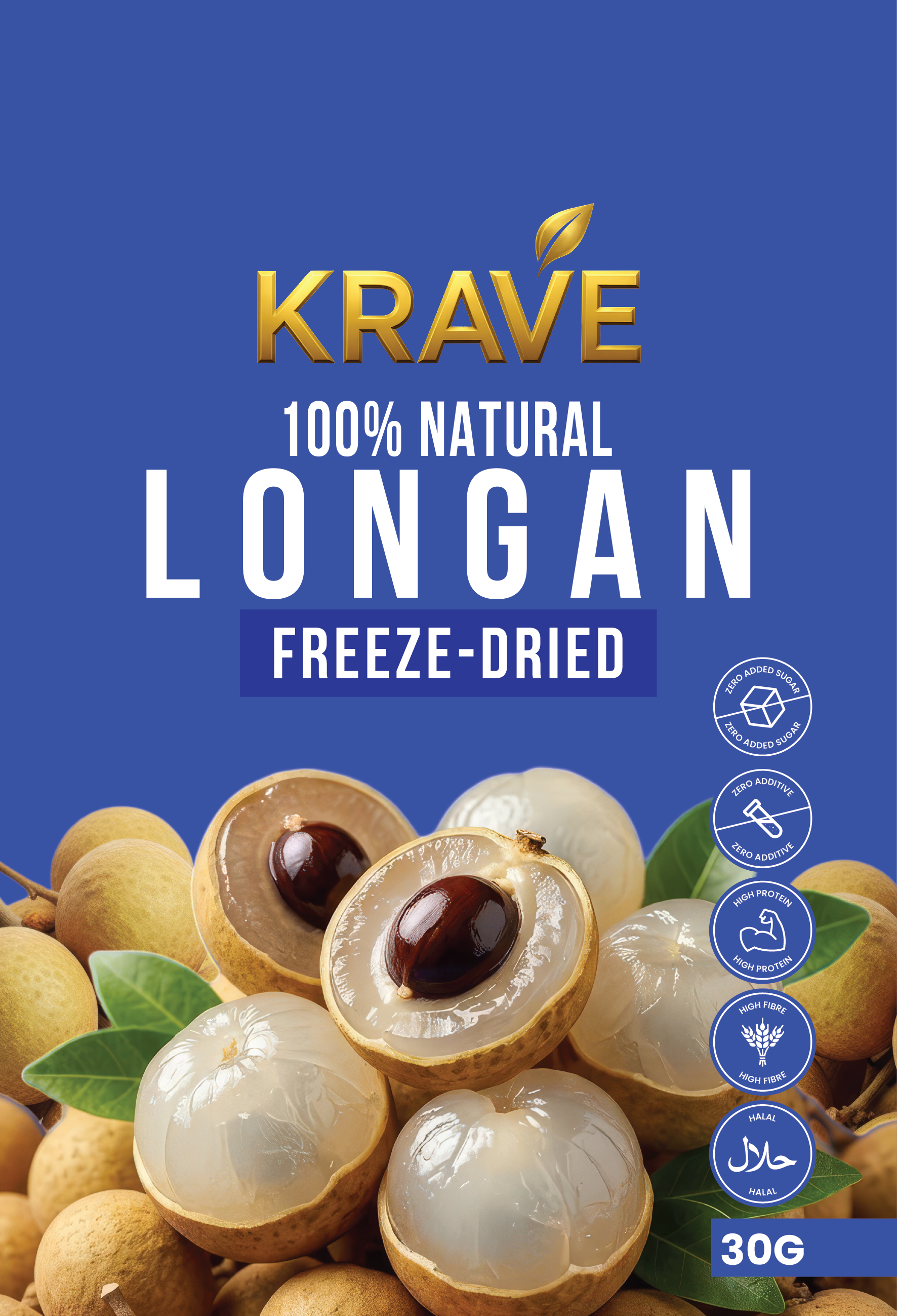 LONGAN CRUNCH SNACK (FREEZE-DRIED LONGAN)