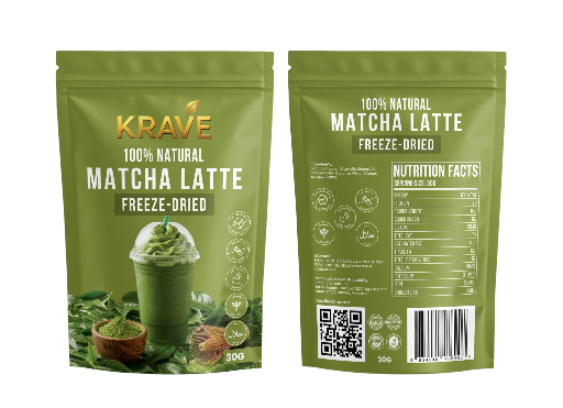 MATCHA LATTE CRUNCH-CUBE SNACK (FREEZE-DRIED MATCHA LATTE)