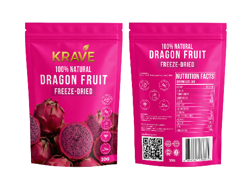 DRAGON FRUIT CRUNCH SNACK (FREEZE-DRIED DRAGON FRUIT)