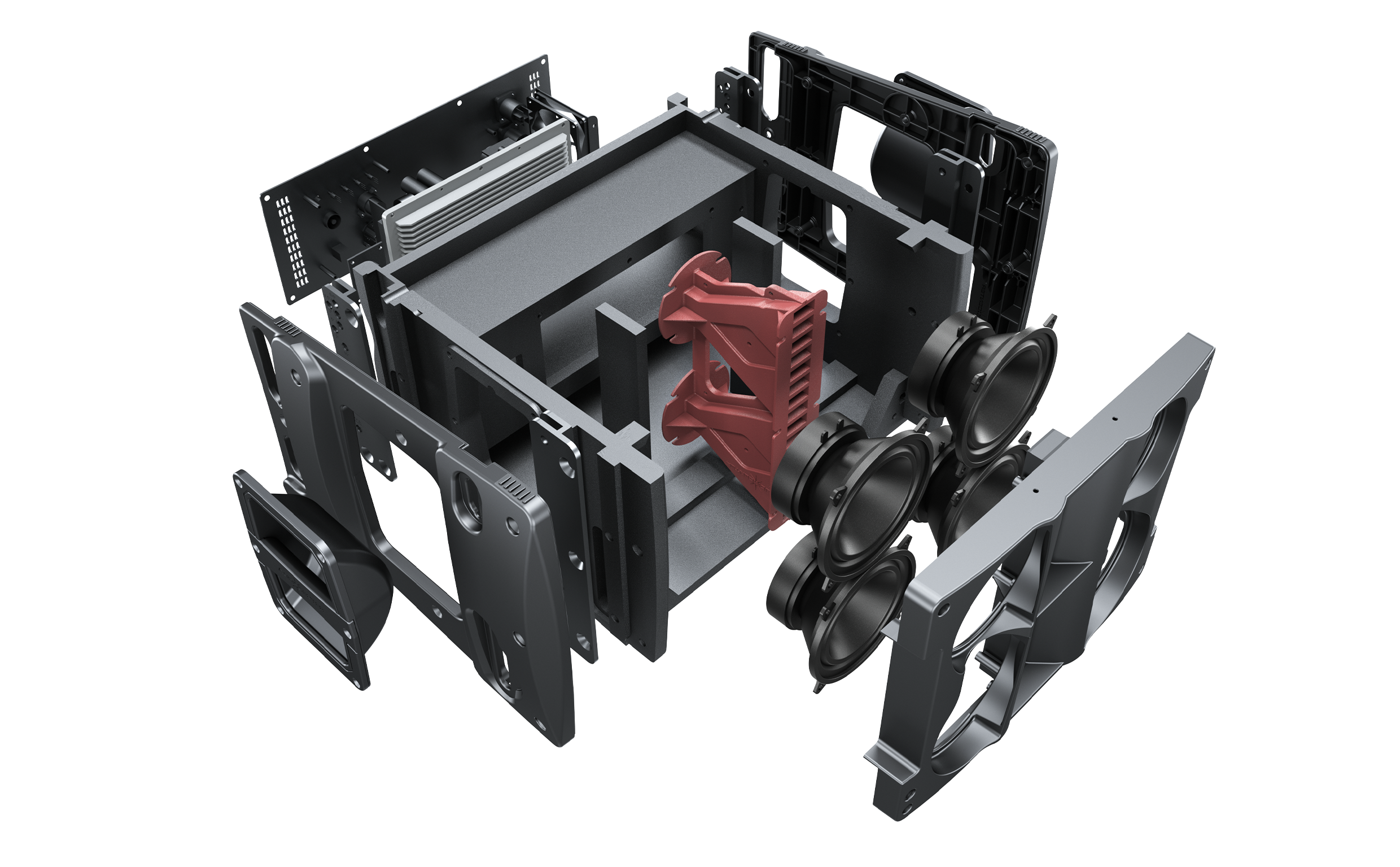 Bocina Line Array Activa, DSP, SPL 130Db/136Db HF 1X1", LF 4X5" - Audio Center - T45-DSP