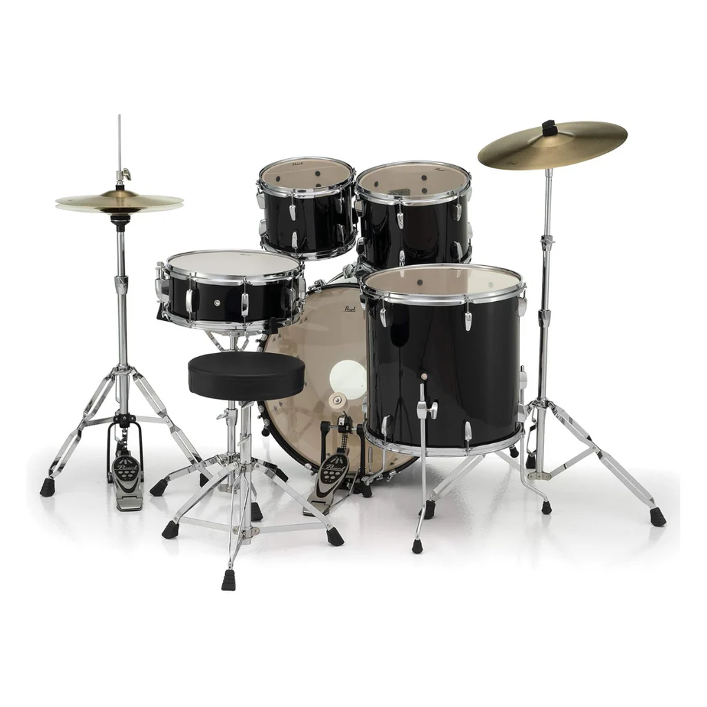 Batería Acústica Serie Roadshow Bombo 22 Plg - Incluye Hardware Y Platillos - Jet Negro - Pearl - RS525SC/C-31