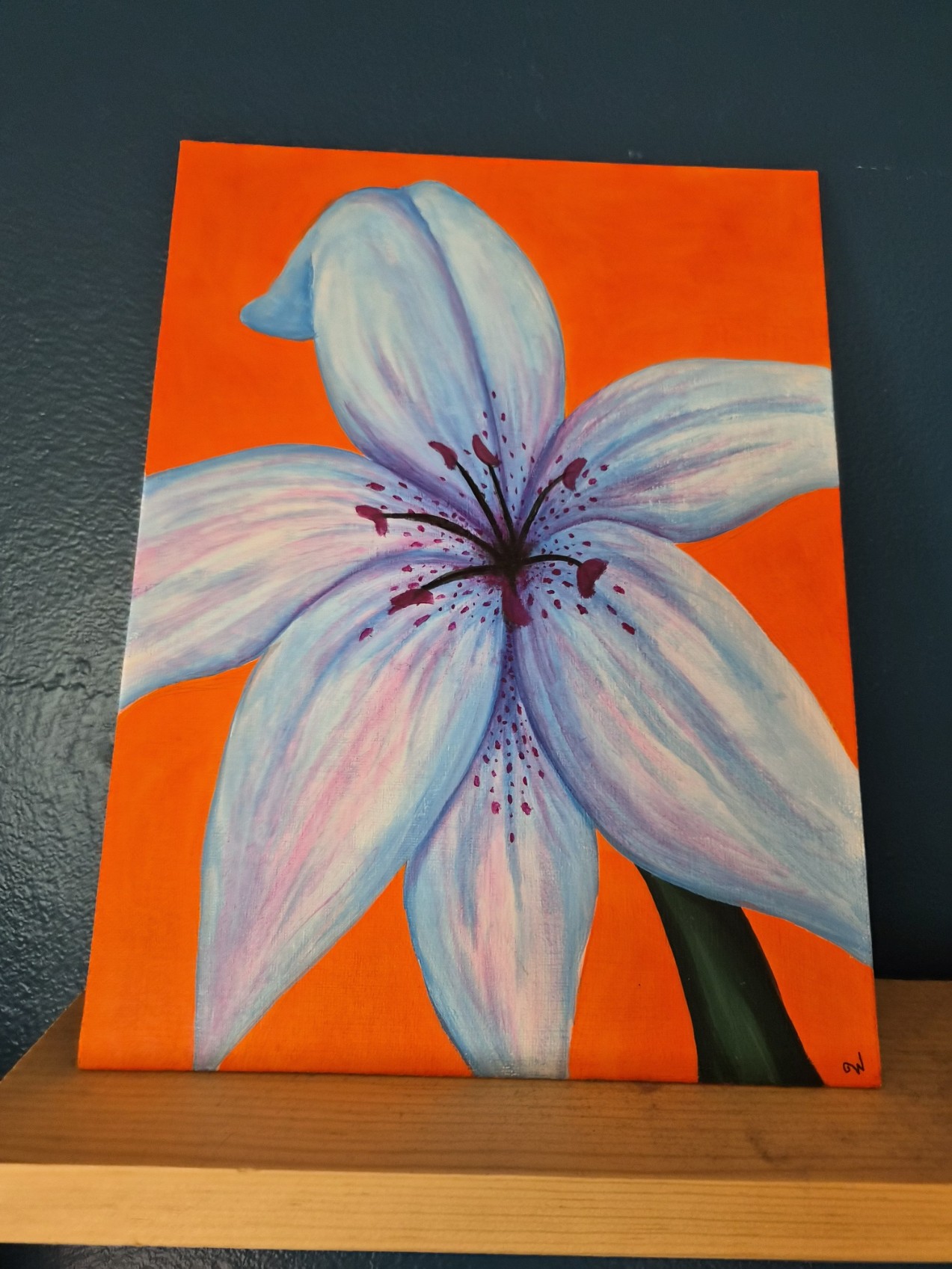 Blue Lily, Acrylic