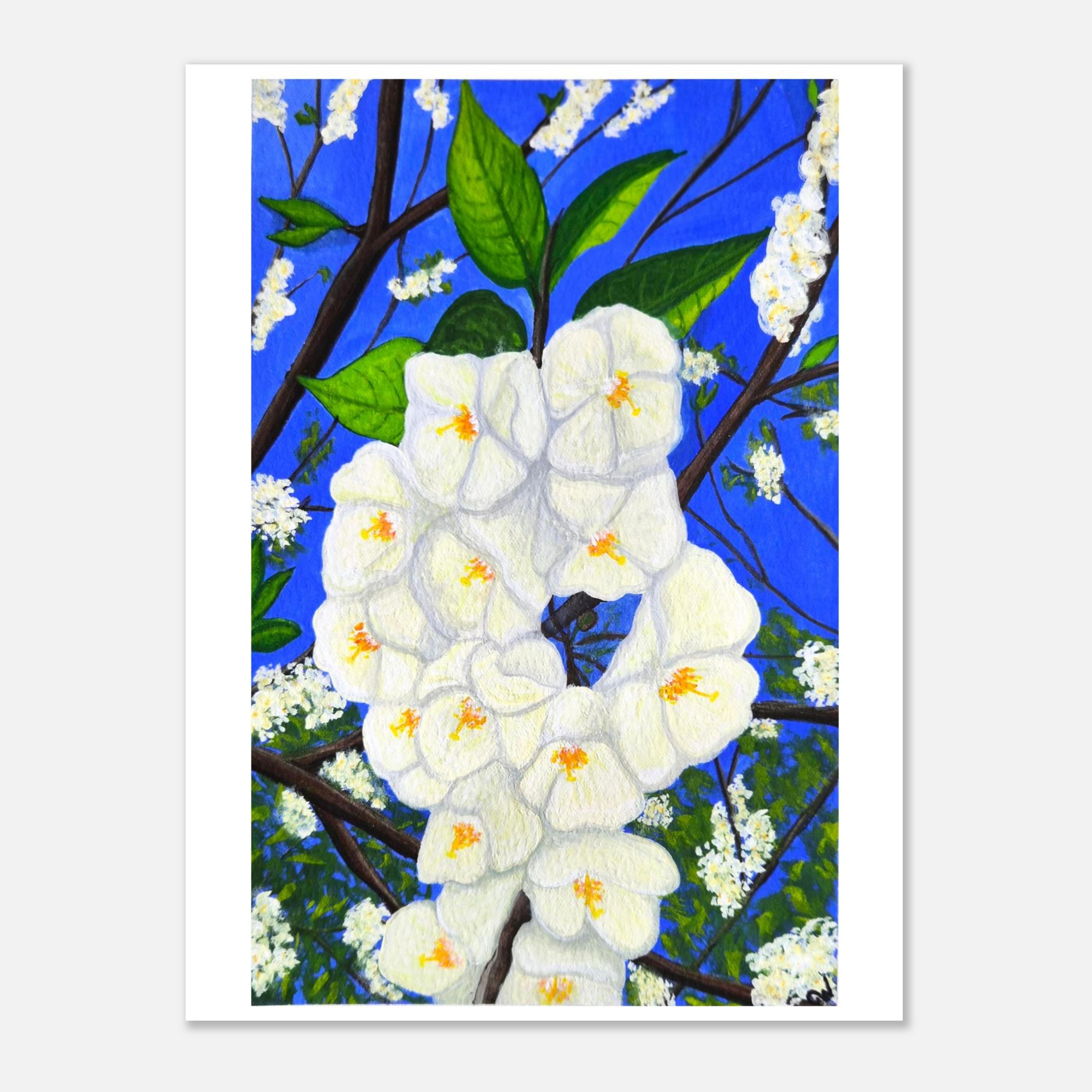 Springtime Tree, Gouache