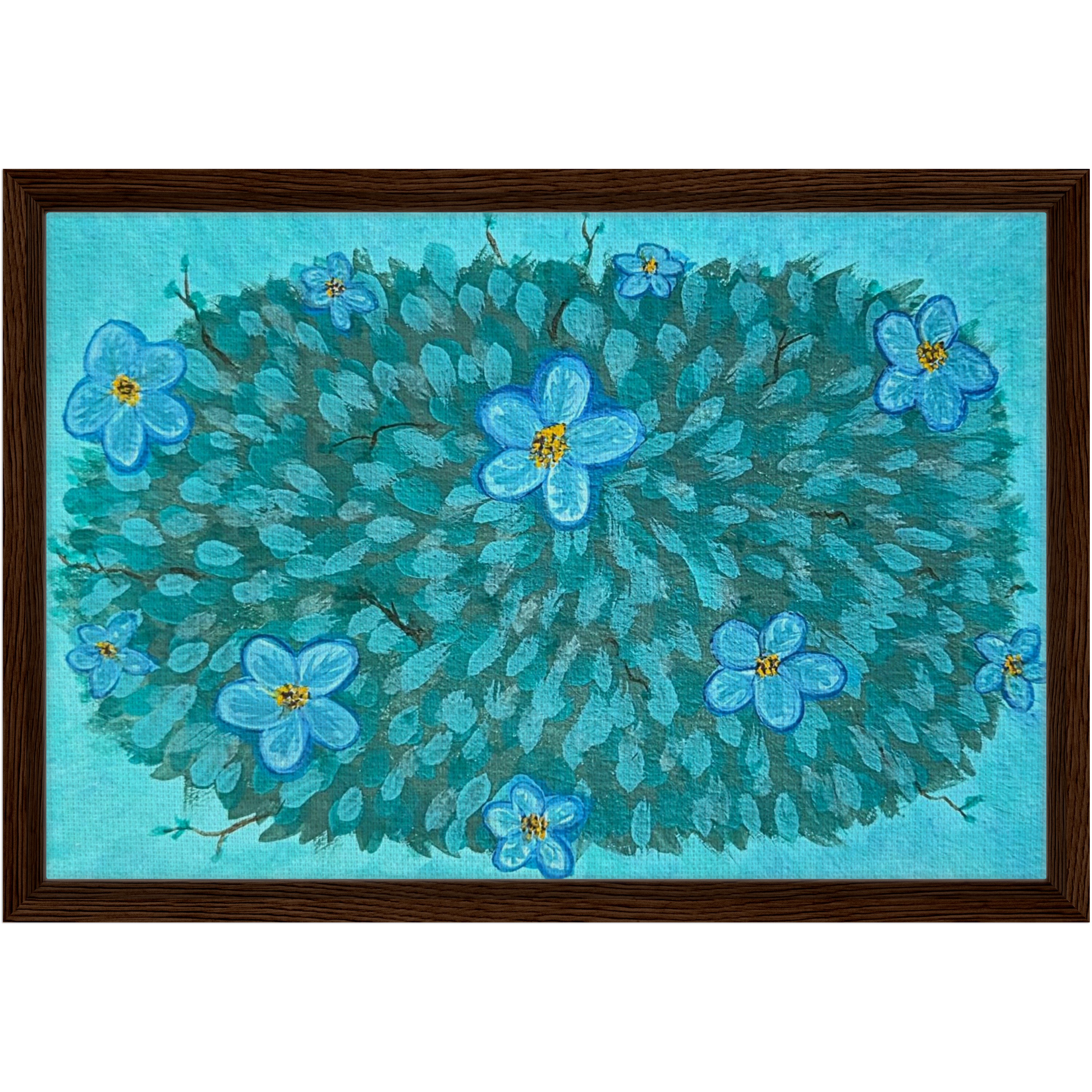 Bushel of Blue Lux, Gouache