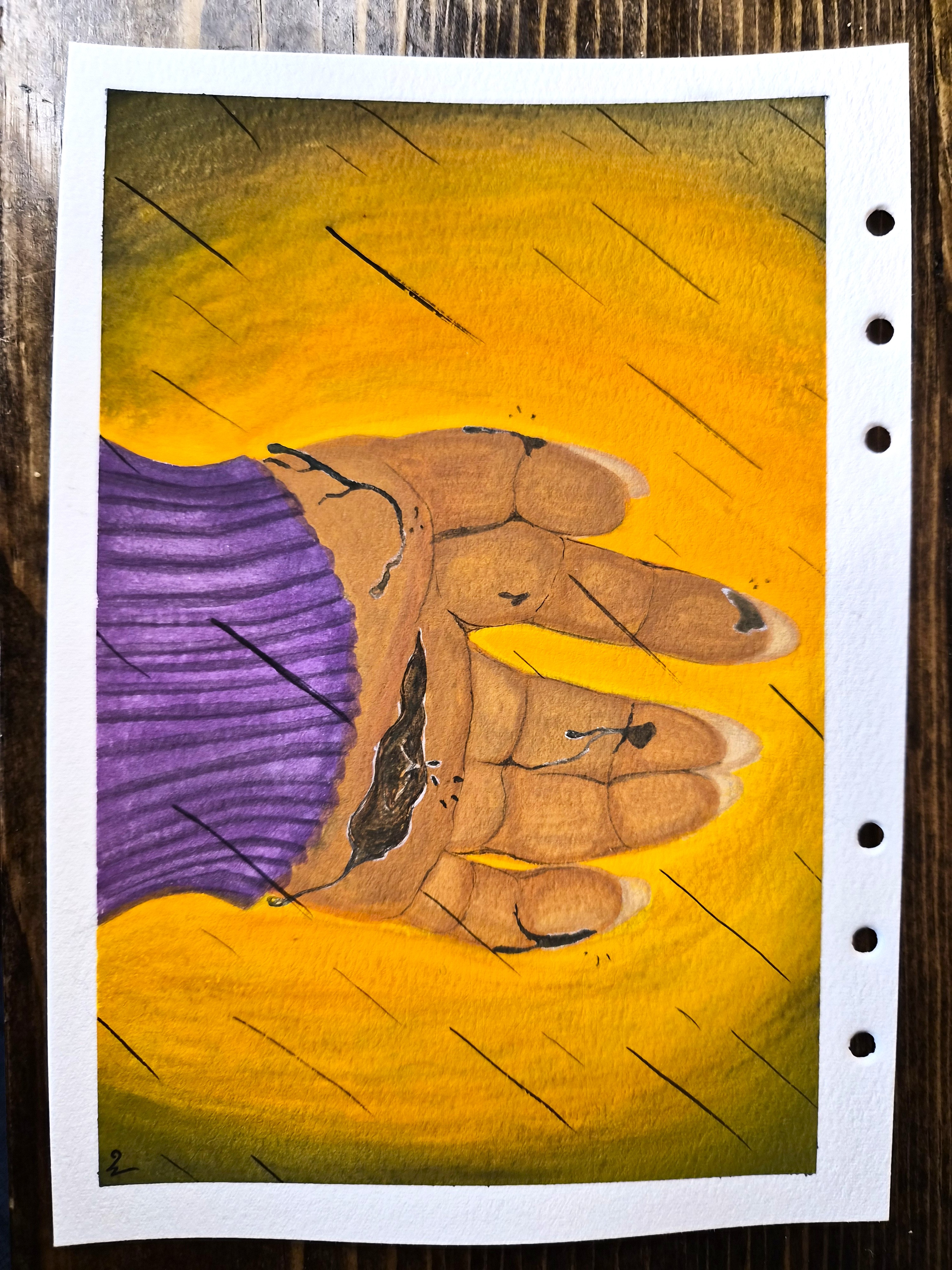 Toxic Rainfall, Gouache