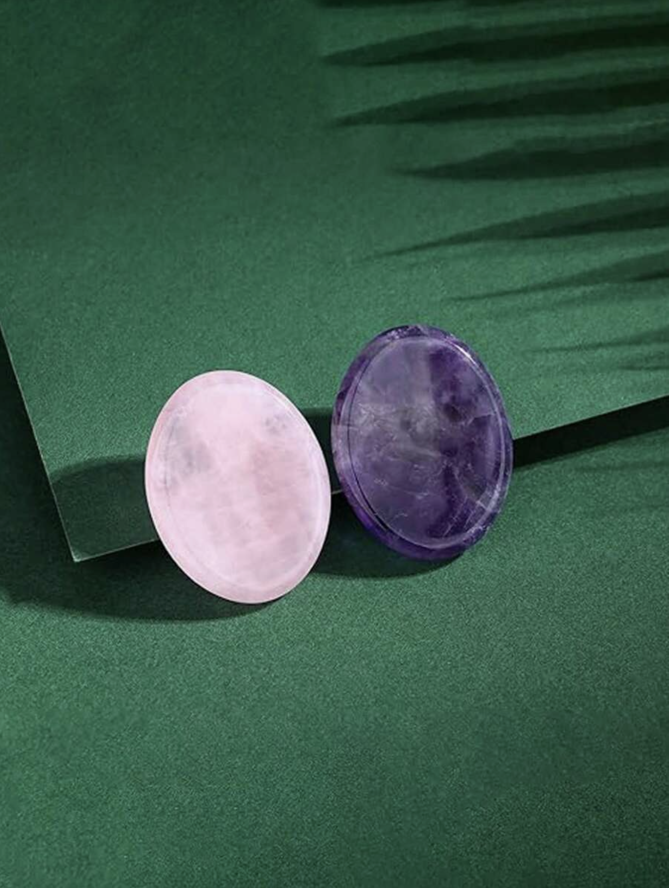 Piedras masajeadoras de cuarzo y amatista