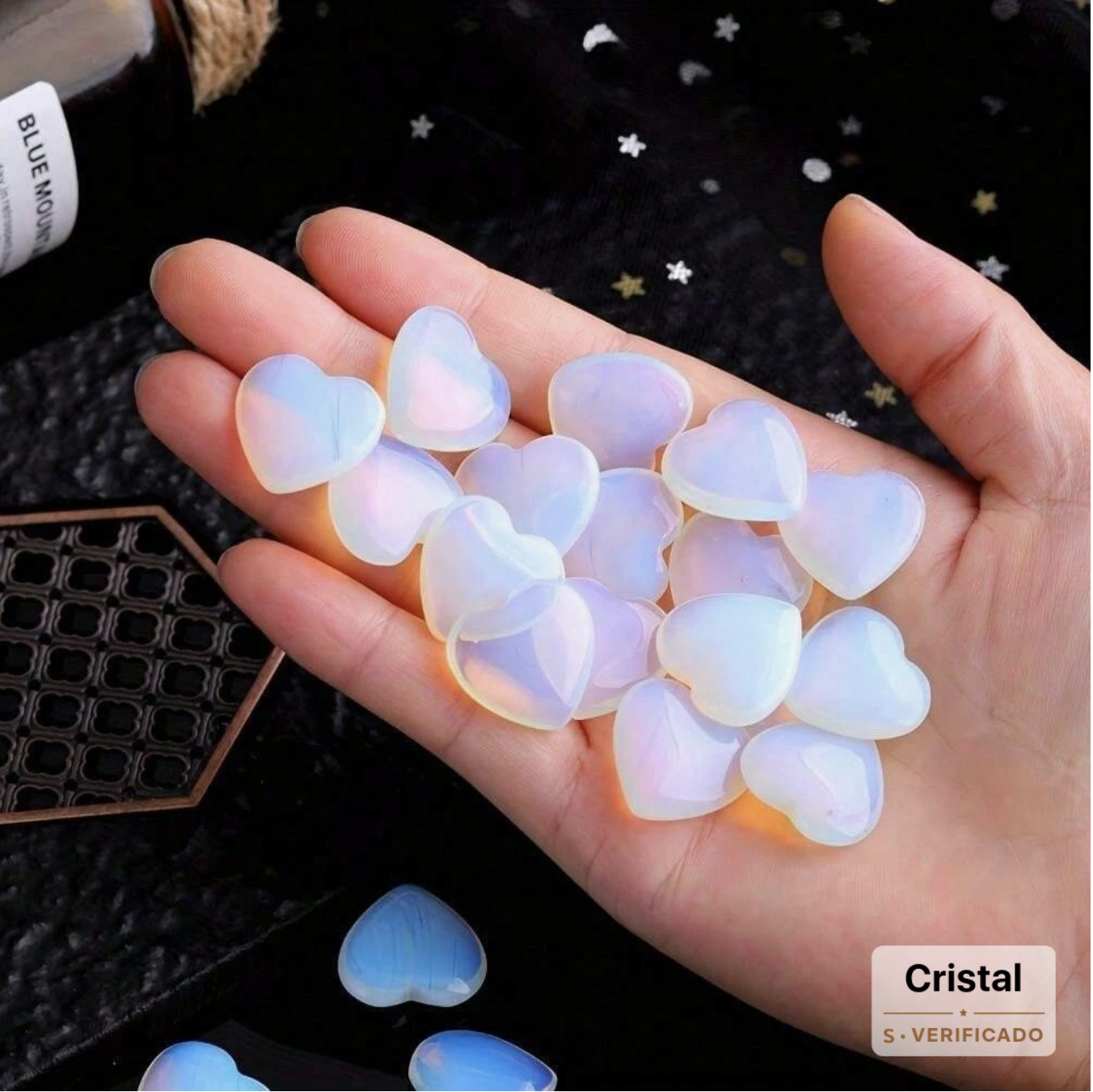 Corazones de Cristal Opalino