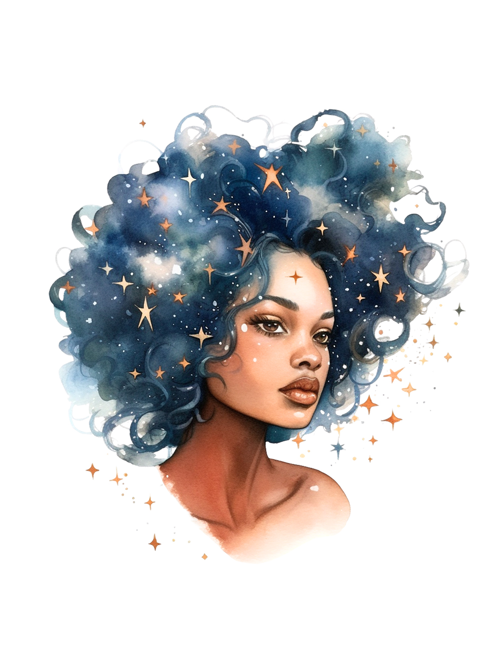 Stargirls Watercolor Clipart Set