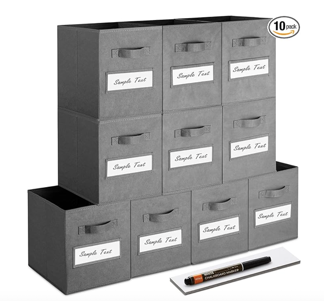 Labeled Storage Bins