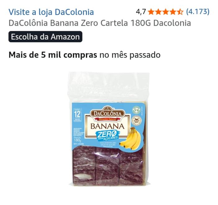 DaColônia Banana Zero Cartela 180G