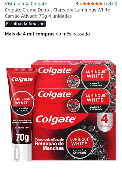 Colgate Luminous White Activated Charcoal Toothpaste